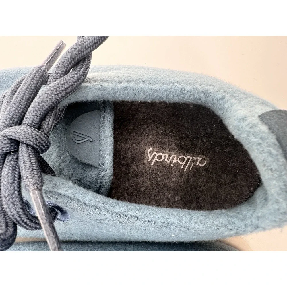 Allbirds Runner Shoes Mens 10 Blue Merino Wool Lace‎ Up Washable 0319 NV1 Casual